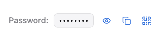 QR share button on field